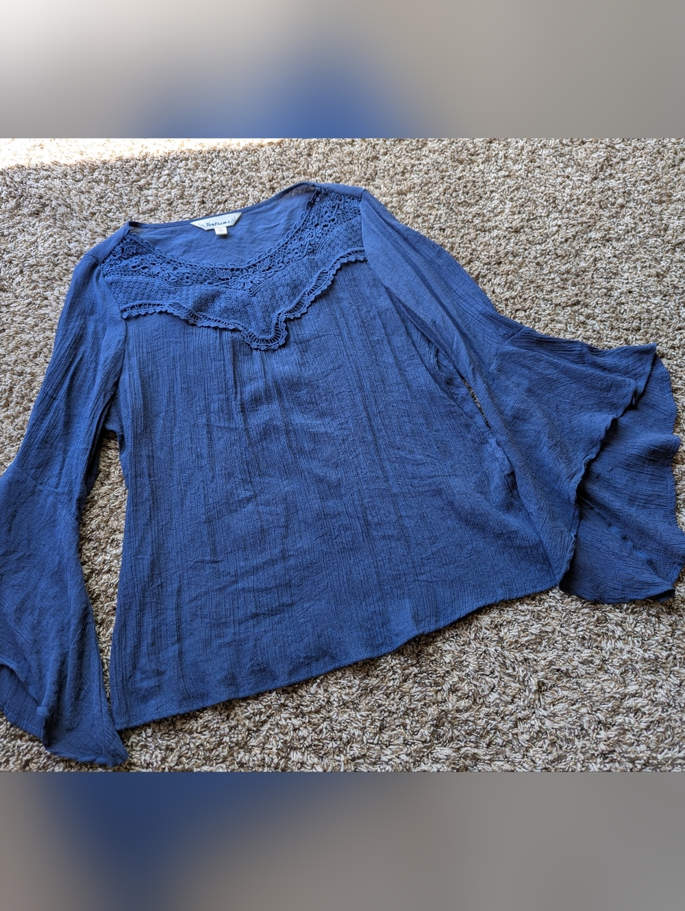 Tantrums Navy Flowy Tunic - Picture 4 of 7